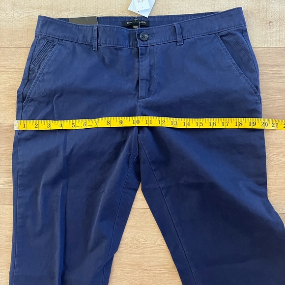 BANANA REPUBLIC Cotton Slim Ankle Pant in Navy - Picture 8 of 9
